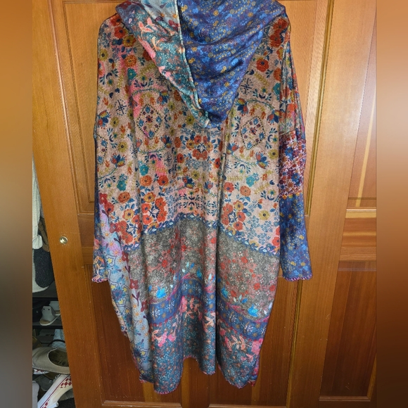 Natural Life Cozy Oversized Blanket Kimono Sherpa Lining Cozycore L/XL - Picture 4 of 6